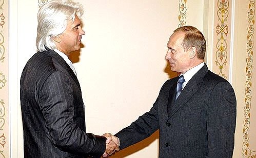 President Putin meeting with Dmitry Khvorostovsky.