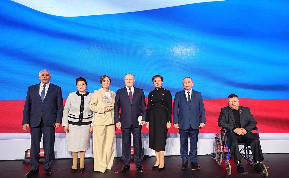At the ceremony for presenting all-Russian municipal award Service.