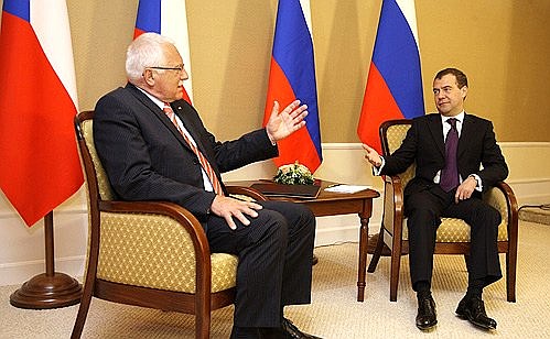 С Президентом Чехии Вацлавом Клаусом.