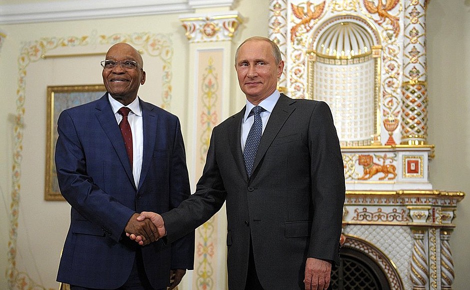 With President of the South African Republic Jacob Zuma.