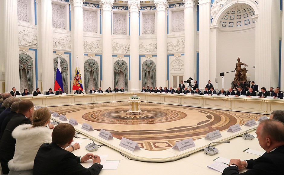 Meeting with Russian business leaders.