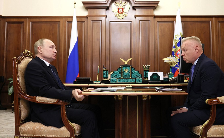 Встреча с председателем комиссии РСПП по производству и рынку минеральных удобрений Дмитрием Мазепиным.