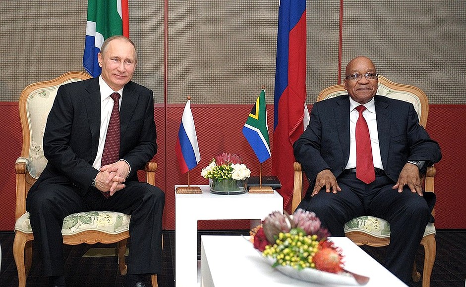 With President of South Africa Jacob Zuma.