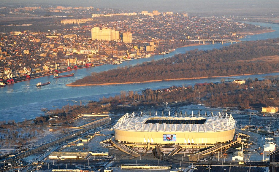 Стадион «Ростов Арена», который примет чемпионат мира по футболу 2018 года.