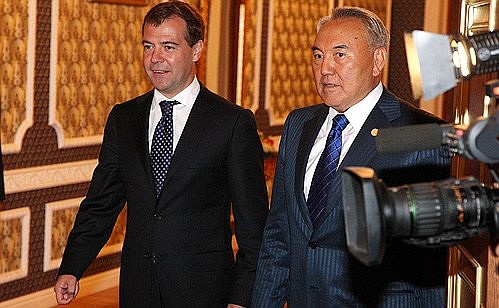 С Президентом Казахстана Нурсултаном Назарбаевым.