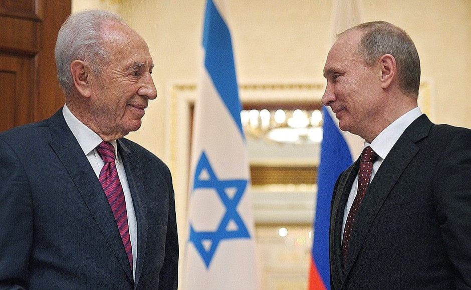 With President of Israel Shimon Peres.