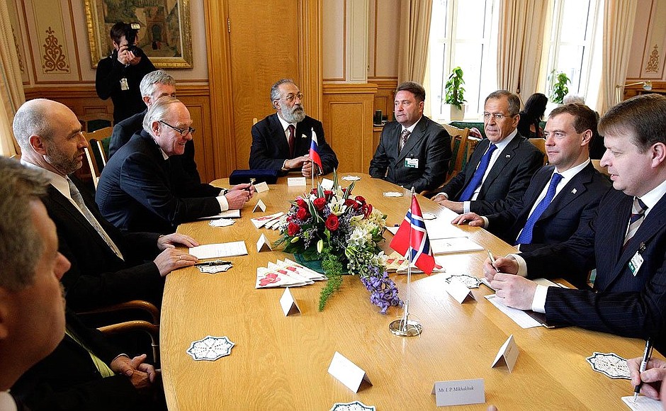 Беседа с президентом стортинга (парламента) Норвегии Дагом Терье Андерсеном.