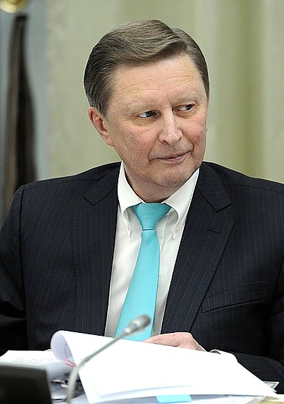Chief of Staff of the Presidential Executive Office Sergei Ivanov at a meeting of the working group to draft the Basics of the State Cultural Policy.