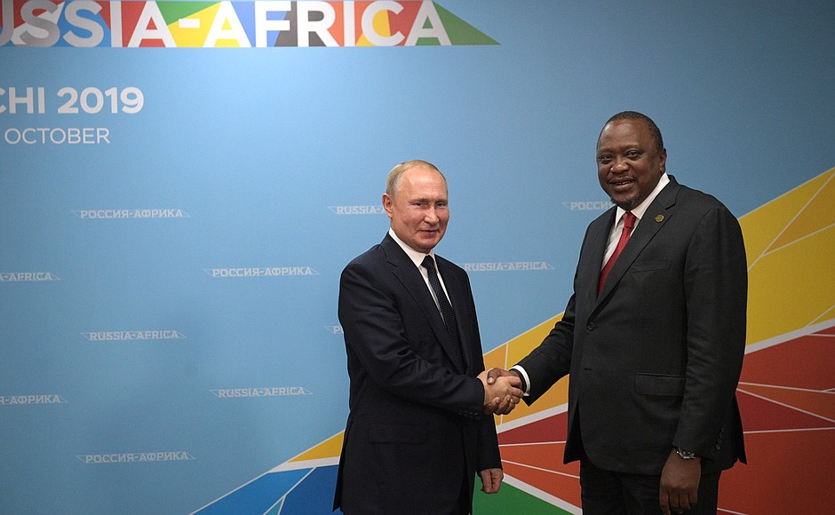 With President of Kenya Uhuru Kenyatta.