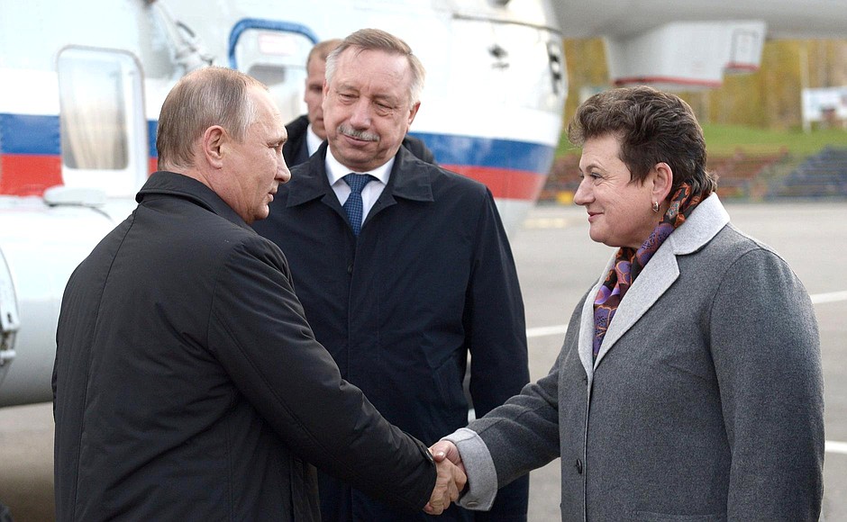 Arrival in Vladimir Region. With Alexander Beglov, Presidential Plenipotentiary Envoy to the Central Federal District, and Vladimir Region Governor Svetlana Orlova.