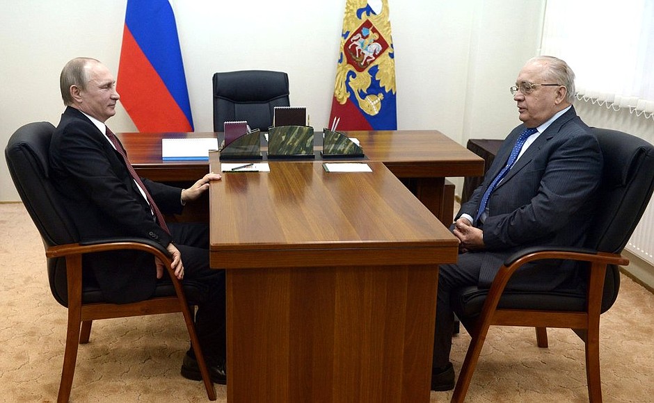 Meeting with Moscow State University Rector Viktor Sadovnichy.