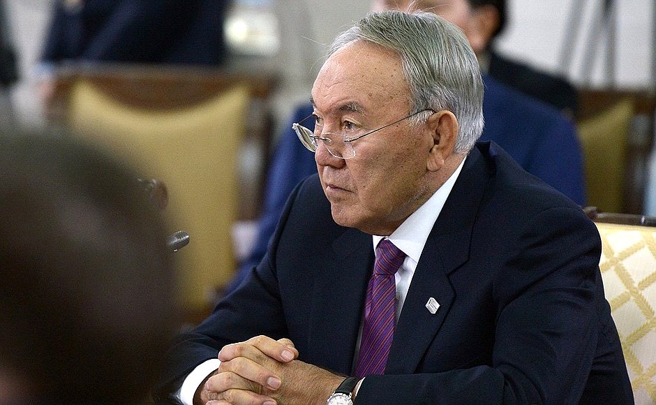 Во время встречи глав государств – участников IV Каспийского саммита в расширенном составе. Президент Казахстана Нурсултан Назарбаев.