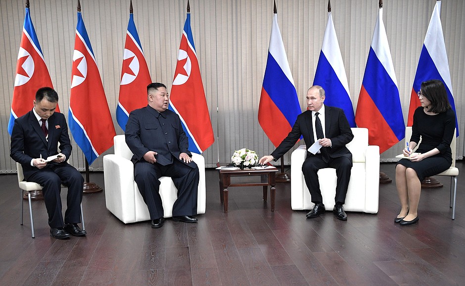 Conversation with Chairman of the State Affairs Commission of the Democratic People’s Republic of Korea Kim Jong-un.