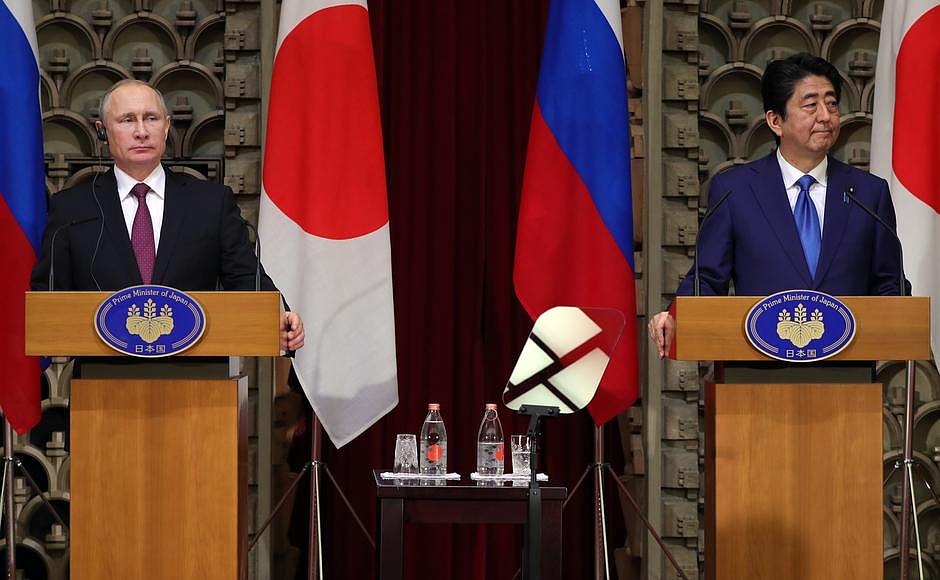 Press statement following Russian-Japanese talks.