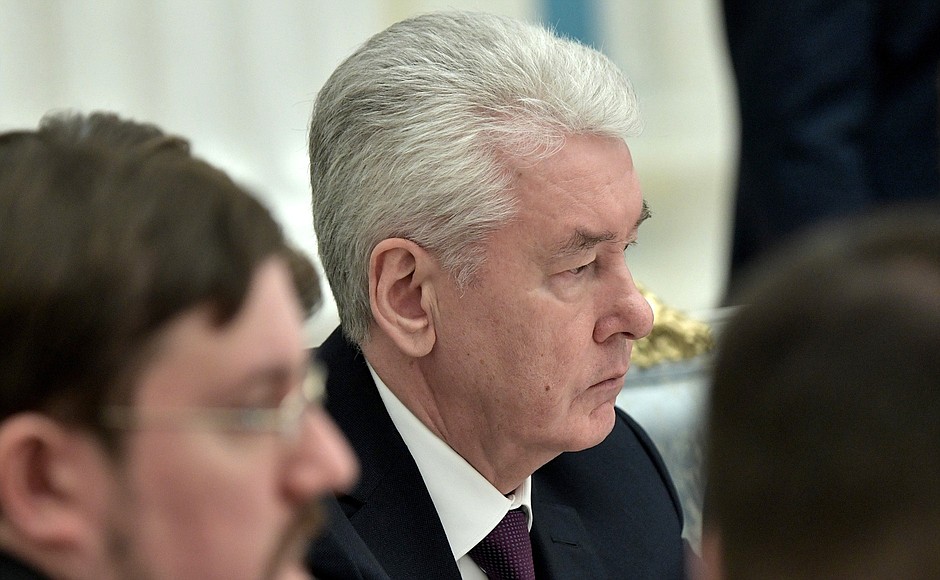 Moscow Mayor Sergei Sobyanin at a meeting of the Council for Strategic Development and National Projects.