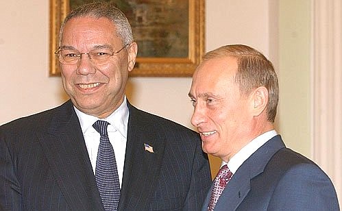 Meeting with United States Secretary of State Colin Powell.