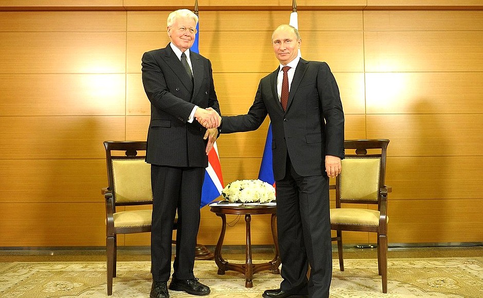 With President of Iceland Olafur Ragnar Grimsson.