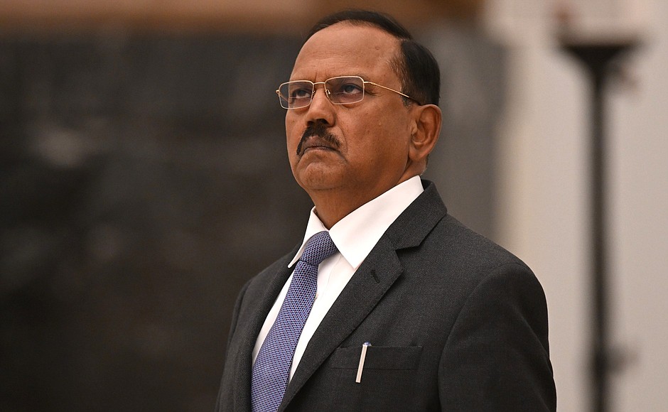 National Security Advisor to the Prime Minister of the Republic of India Ajit Kumar Doval before the meeting with heads of delegations taking part in multilateral consultations of security council secretaries and national security advisors on Afghanistan.