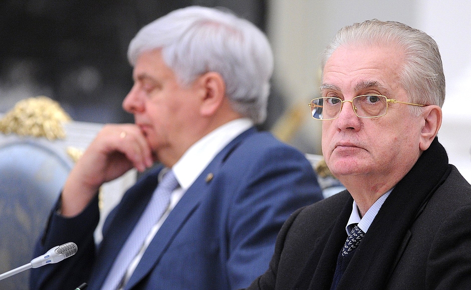 General Director of the State Hermitage Museum Mikhail Piotrovsky before the start of a meeting of the Presidential Council for Science and Education.