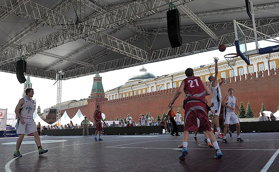 A student basketball festival taking place within the framework of the 9th Military Sports Forum, Ready for Work and to Defence.