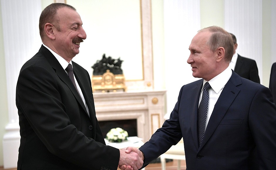 С Президентом Азербайджанской Республики Ильхамом Алиевым.