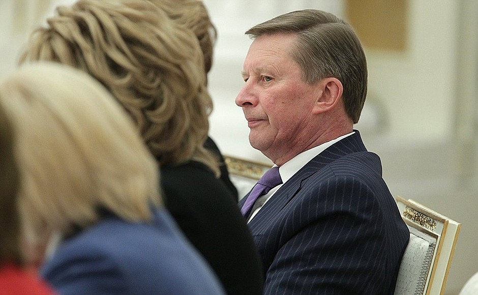 Chief of Staff of the Presidential Executive Office Sergei Ivanov at a meeting of the Coordinating Council for Implementing the 2012–2017 National Children’s Interests Action Strategy.