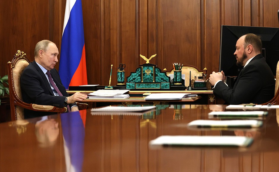 С президентом Российской ассоциации производителей удобрений Андреем Гурьевым.