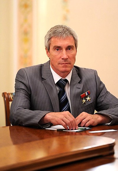Head of the Gagarin Research and Testing Cosmonaut Training Centre, Pilot-Cosmonaut of the USSR, Hero of the Soviet Union and Hero of the Russian Federation Sergei Krikalev.