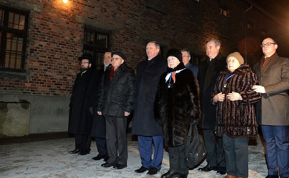На памятных мероприятиях по случаю 70-й годовщины освобождения узников концентрационного лагеря Освенцим.