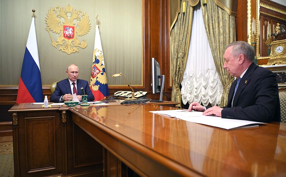 With Governor of St Petersburg Alexander Beglov.