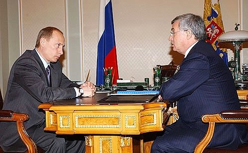 Meeting with the president of the Transneft company, Semyon Vainshtok.