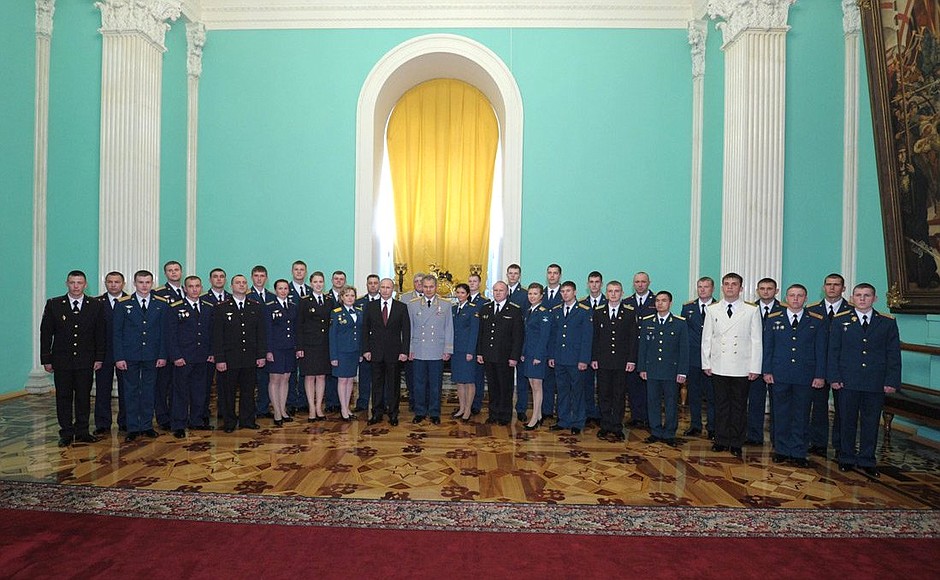 With graduates of military academies.