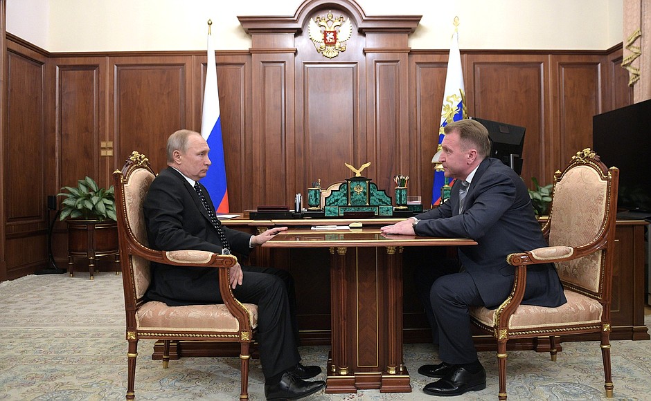 With Chairman of the State Development Corporation VEB.RF Igor Shuvalov.