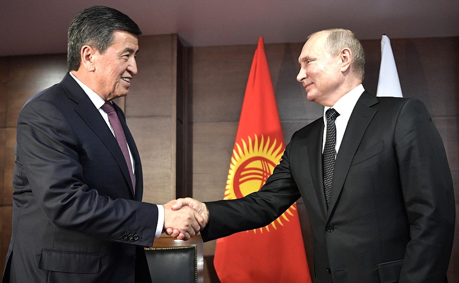 With President of Kyrgyzstan Sooronbay Jeenbekov.