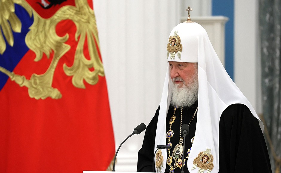 Patriarch Kirill awarded Order of St Andrew the Apostle the First-Called.