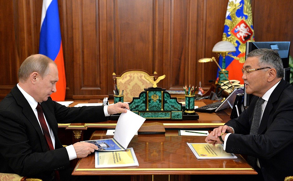 С главой Республики Калмыкия Алексеем Орловым.