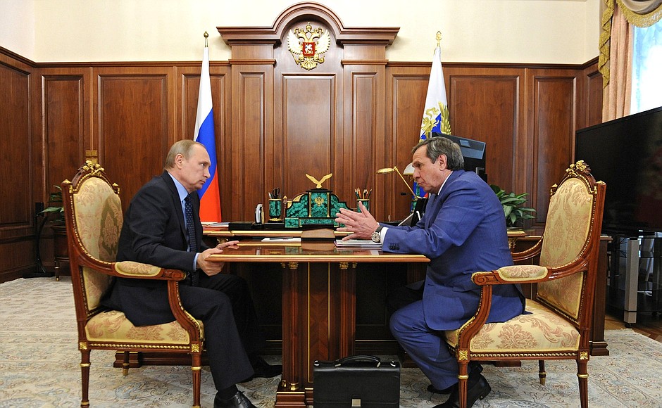 С губернатором Новосибирской области Владимиром Городецким.