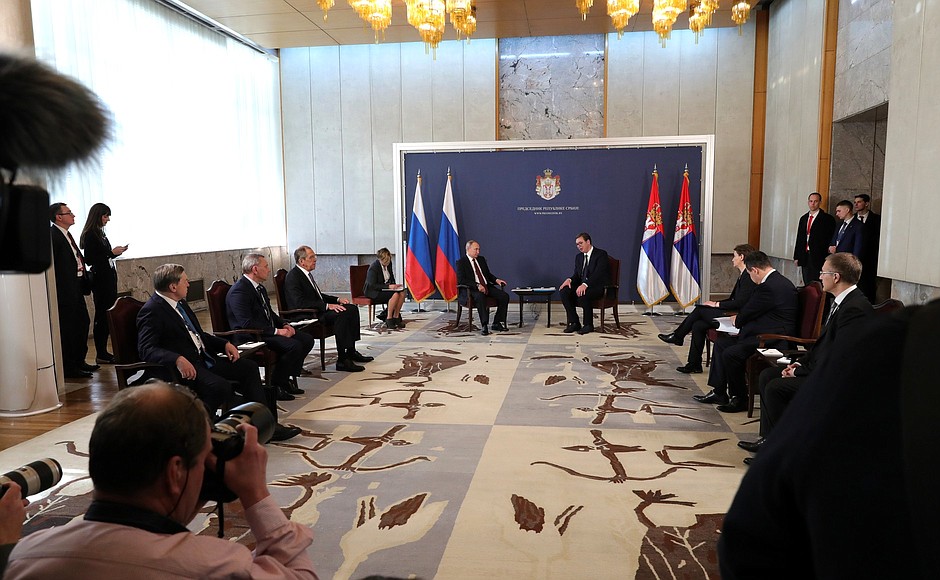 Meeting with President of the Republic of Serbia Aleksandar Vucic.