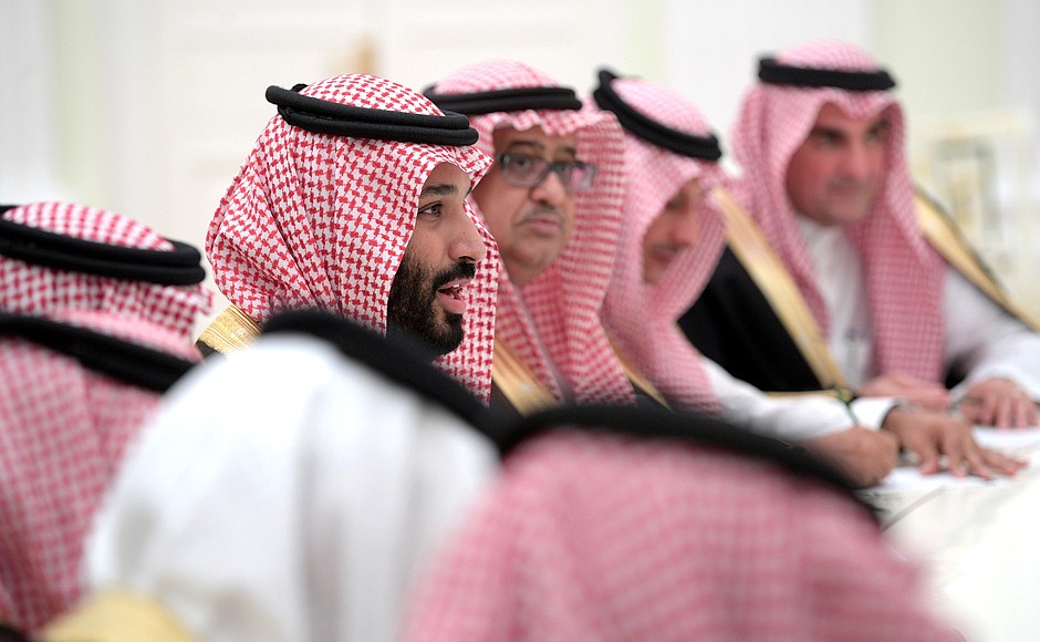 Встреча с преемником наследного принца, Министром обороны Саудовской Аравии Мухаммадом бен Сальманом Аль Саудом.