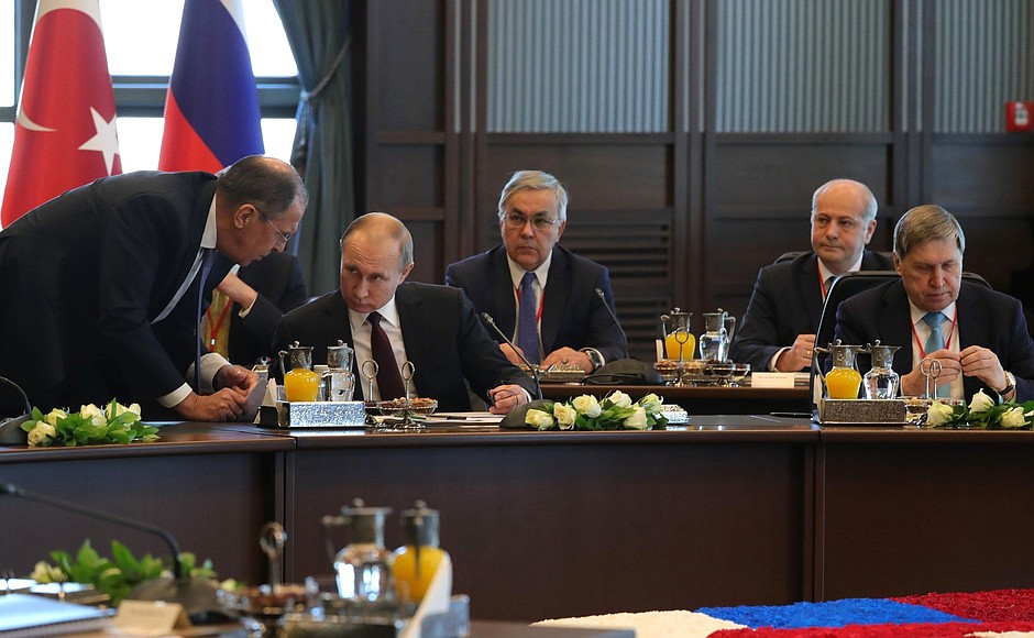 Meeting of the presidents of Russia, Turkey and Iran.