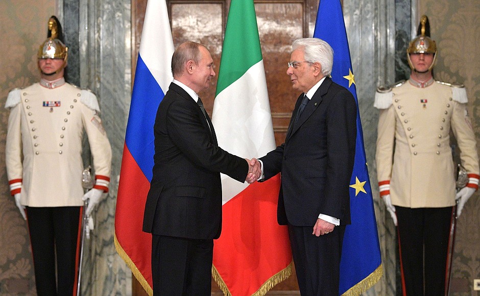 With President of the Italian Republic Sergio Mattarella.