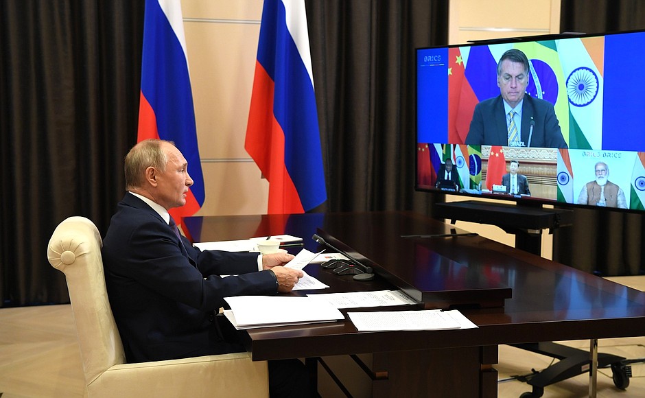Meeting of the BRICS heads of state and government (via videoconference).