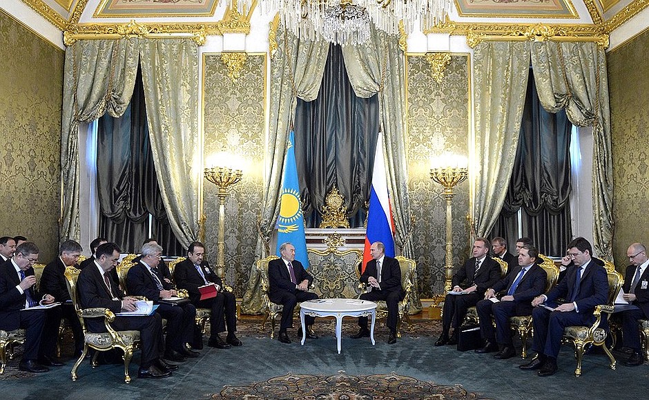 Meeting with President of Kazakhstan Nursultan Nazarbayev.