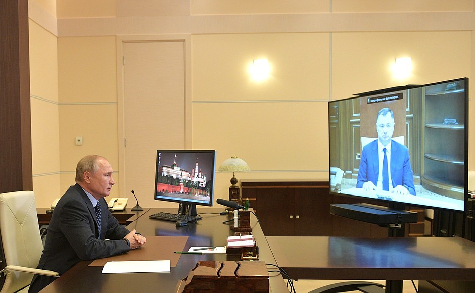 Рабочая встреча с Заместителем Председателя Правительства Маратом Хуснуллиным (в режиме видеоконференции).