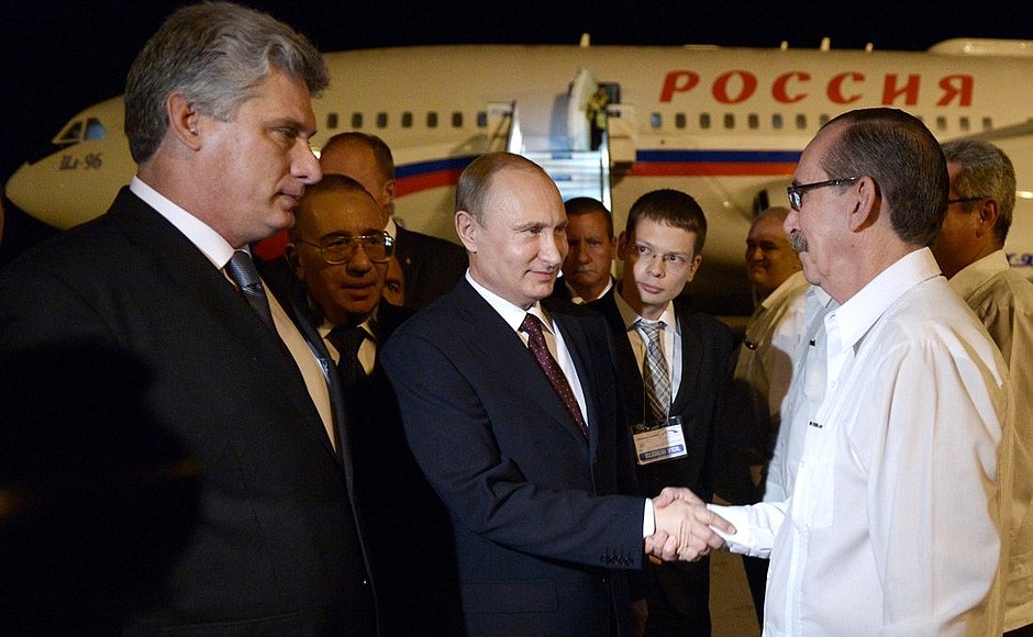 Vladimir Putin has arrived in Cuba on an official visit.