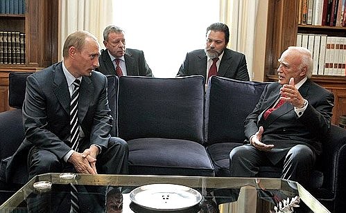 Беседа с Президентом Греческой Республики Каролосом Папульясом.