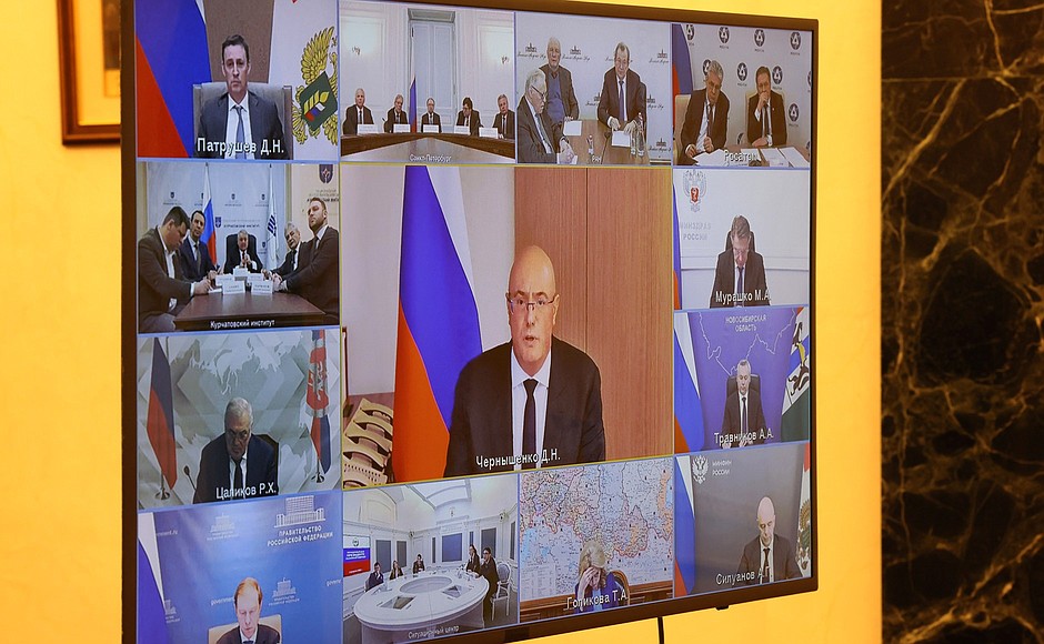 Participants in a meeting of Council for Science and Education (via videoconference).