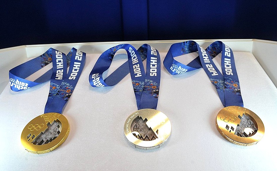 Olympic and Paralympic medals that will be awarded at the 2014 Winter Games in Sochi.