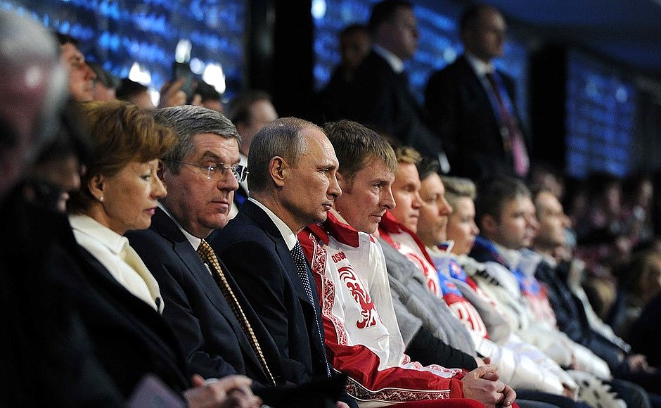На церемонии закрытия XXII Олимпийских зимних игр 2014 года.
