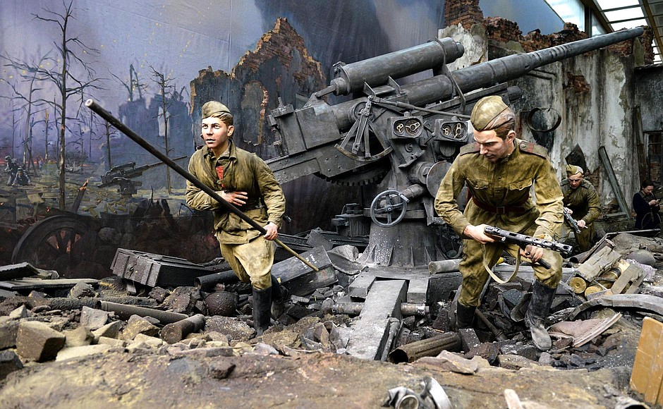 Fragment of the Battle for Berlin – The Banner Bearers’ Feat 3D military historical panorama at the Central Museum of the Great Patriotic War on Poklonnaya Gora.
